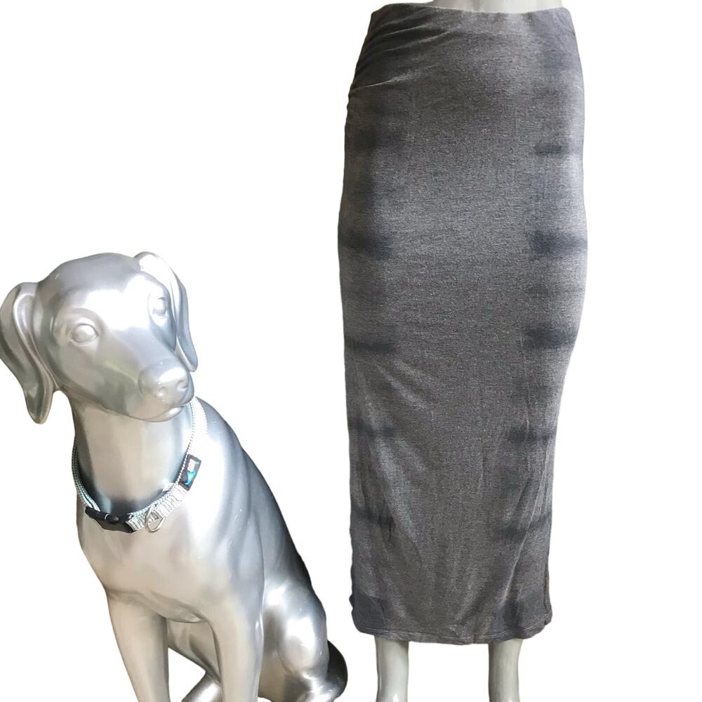 Jessica Simpson Gray Striped Fitted Maxi Skirt Women's Size XS